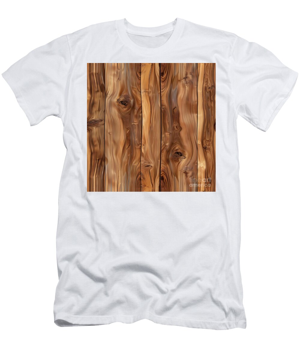 Polished Wooden Plank Texture Patterns Gallery T-Shirt
