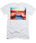 Pond Hockey Game By Montreal Hockey Artist Carole Spandau Carole Spandau T-Shirt