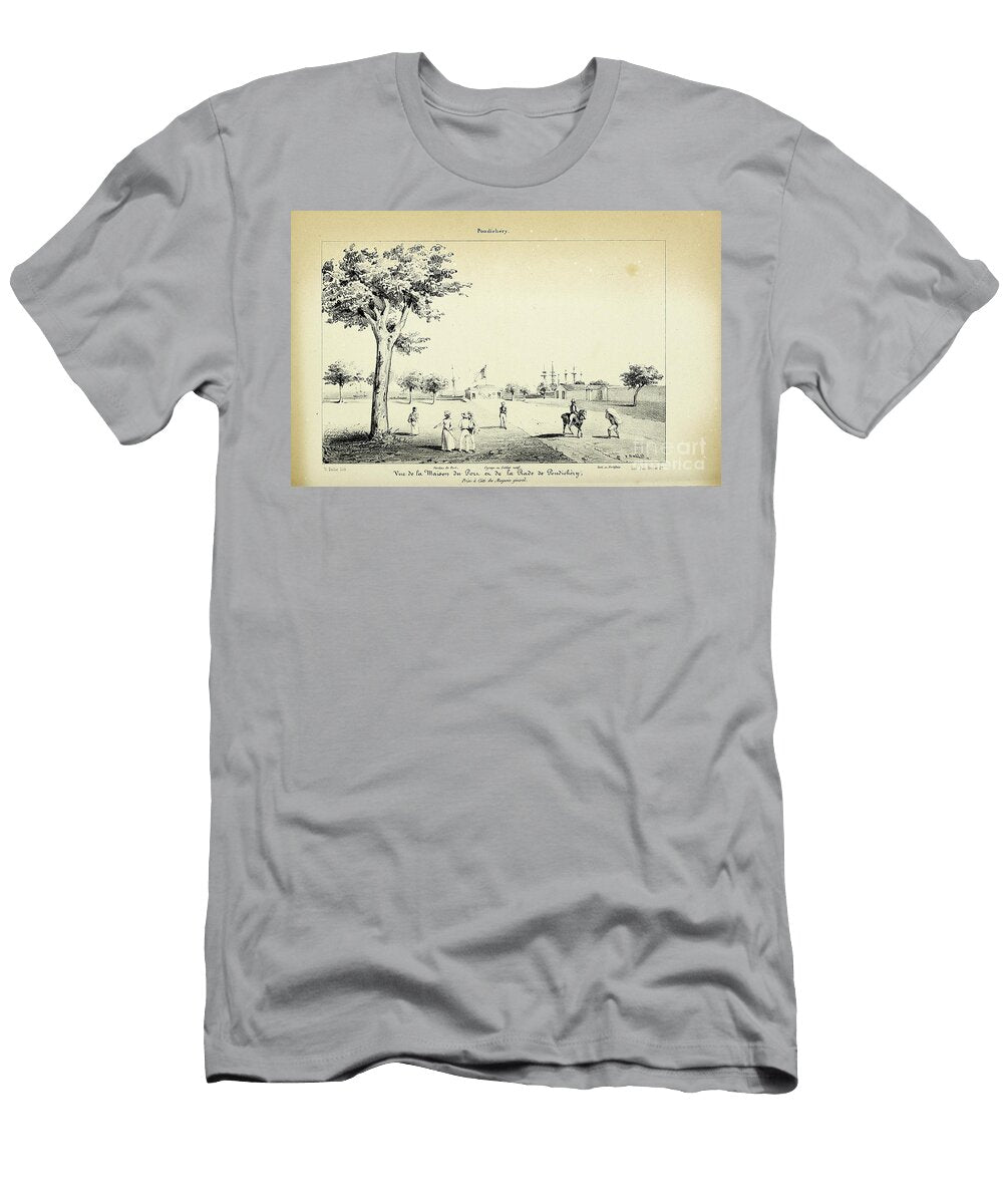 Pondicherry Here As Pondichery India 1843 R1 Historic Illustrations T-Shirt