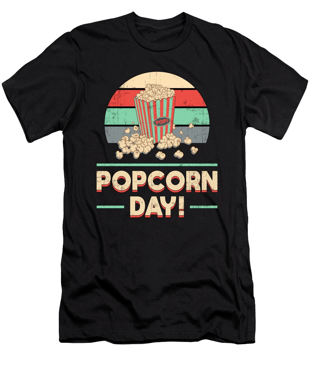 Popcorn Day Cinema Movie Snack Pop Film Gift Idea Tshirtconcepts Marvin Poppe T-Shirt