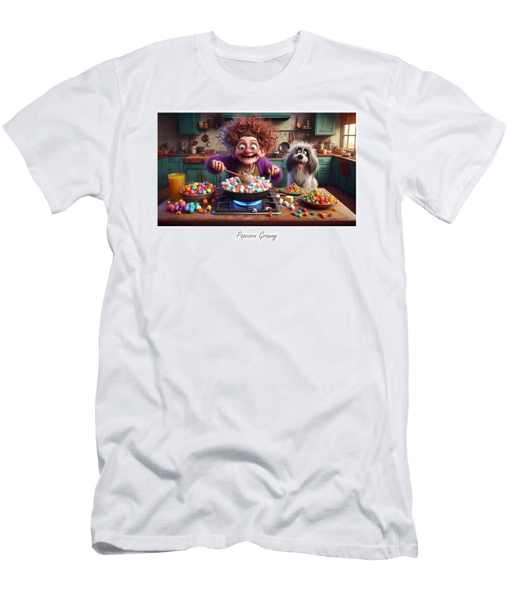 Popcorn Granny Stephen Smith Galleries T-Shirt