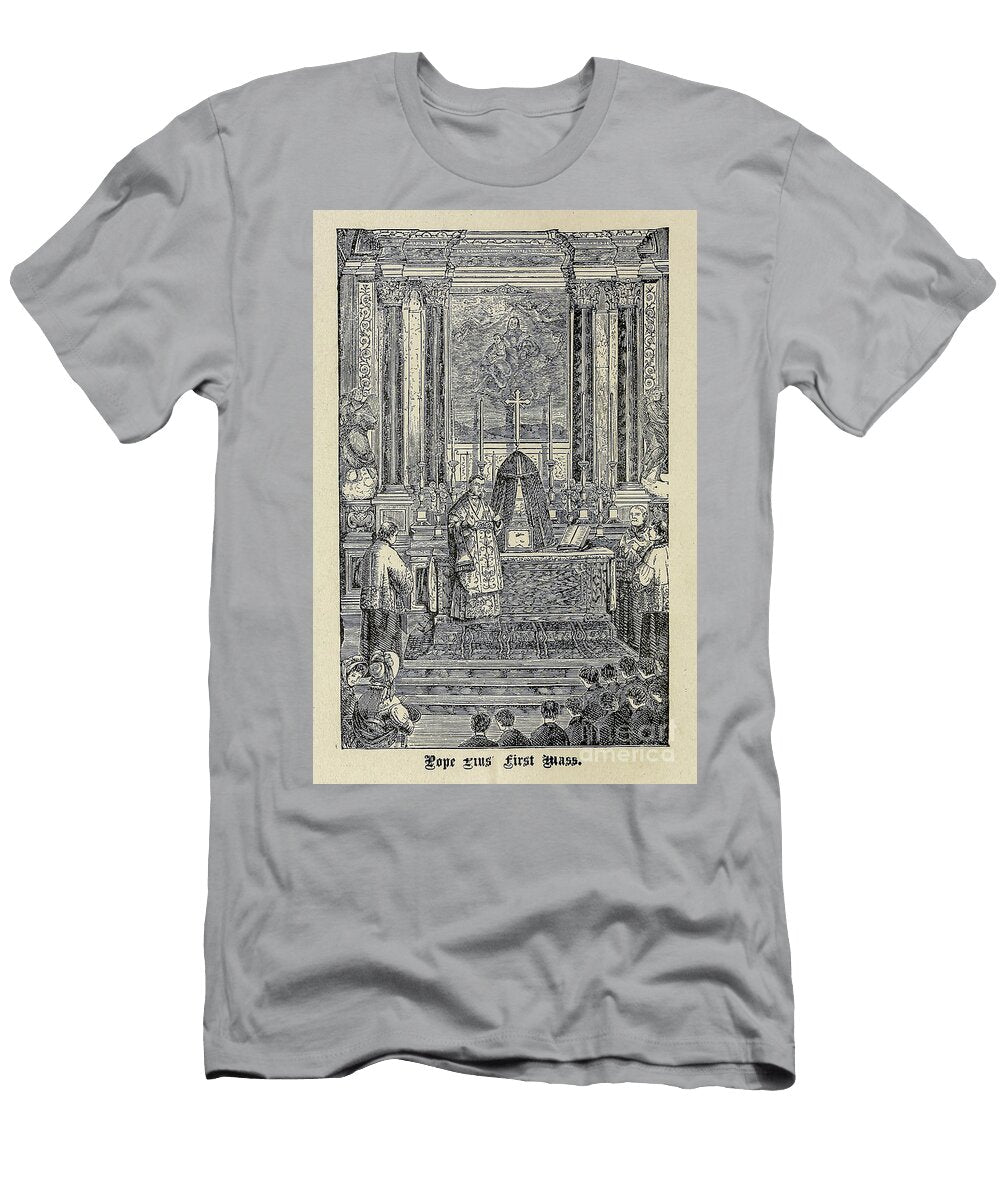 Pope Pius First Mass F1 Historic Illustrations T-Shirt