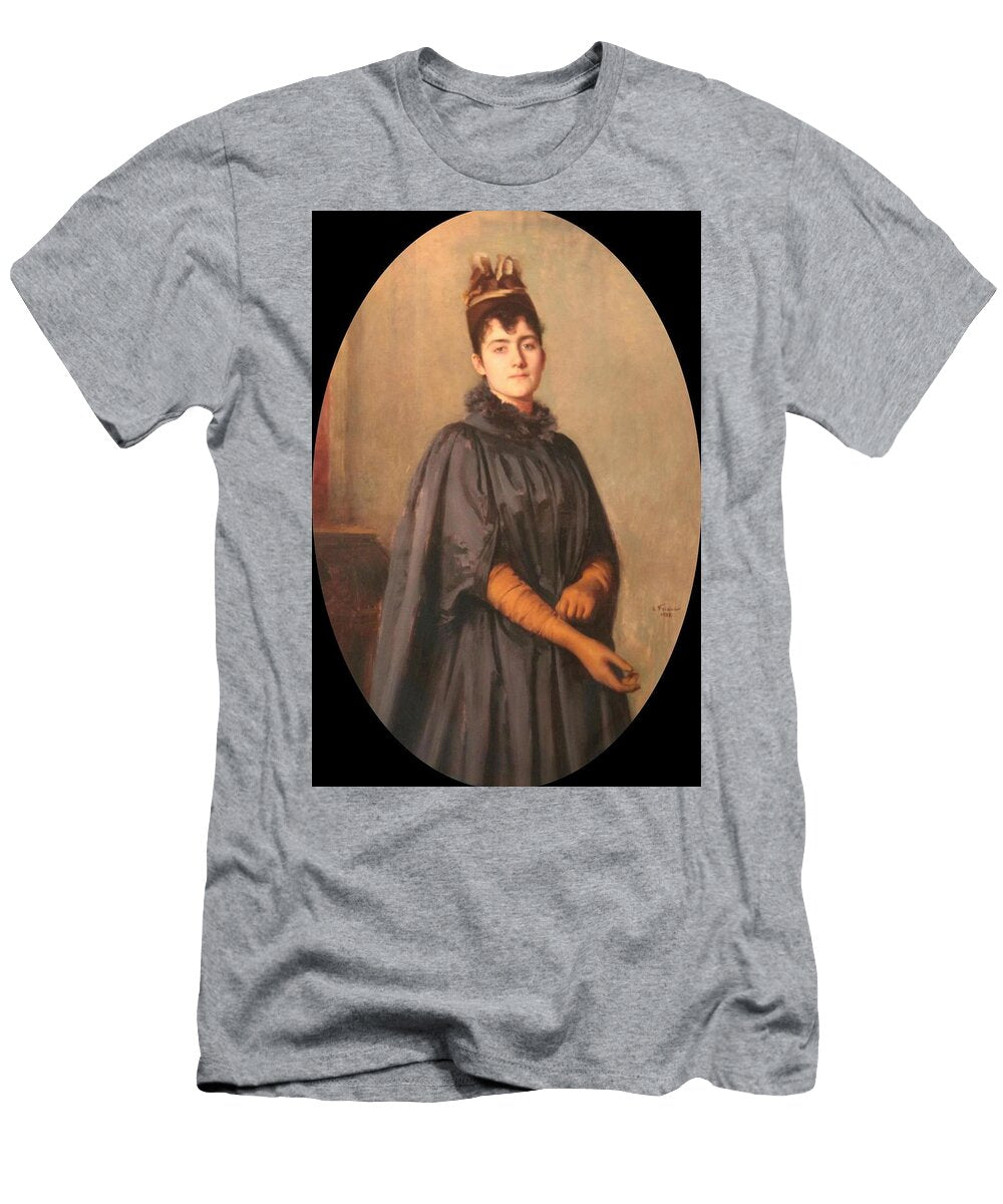 Portrait De Camille Majorelle Fille Dauguste Soeur De Louis Tante De Jacques Emile Friant French T-Shirt