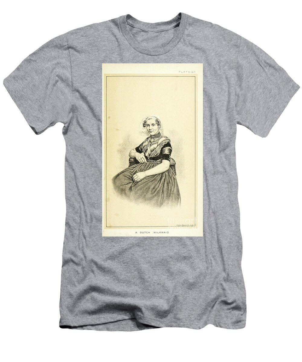 Portrait of a Dutch Milkmaid Q1 Historic Illustrations T-Shirt