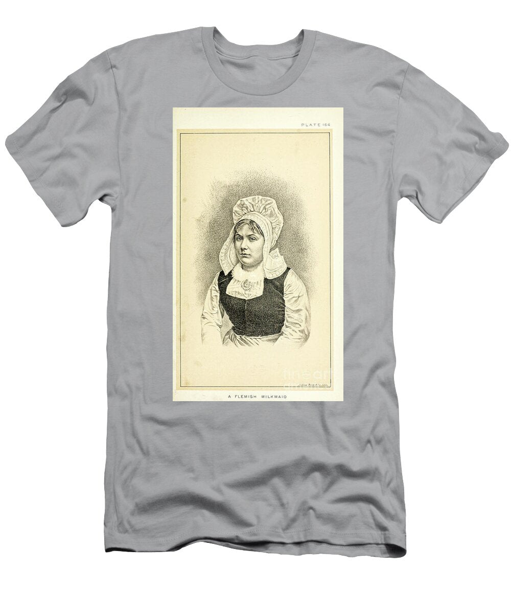 Portrait of a Flemish Milkmaid Q1 Historic Illustrations T-Shirt