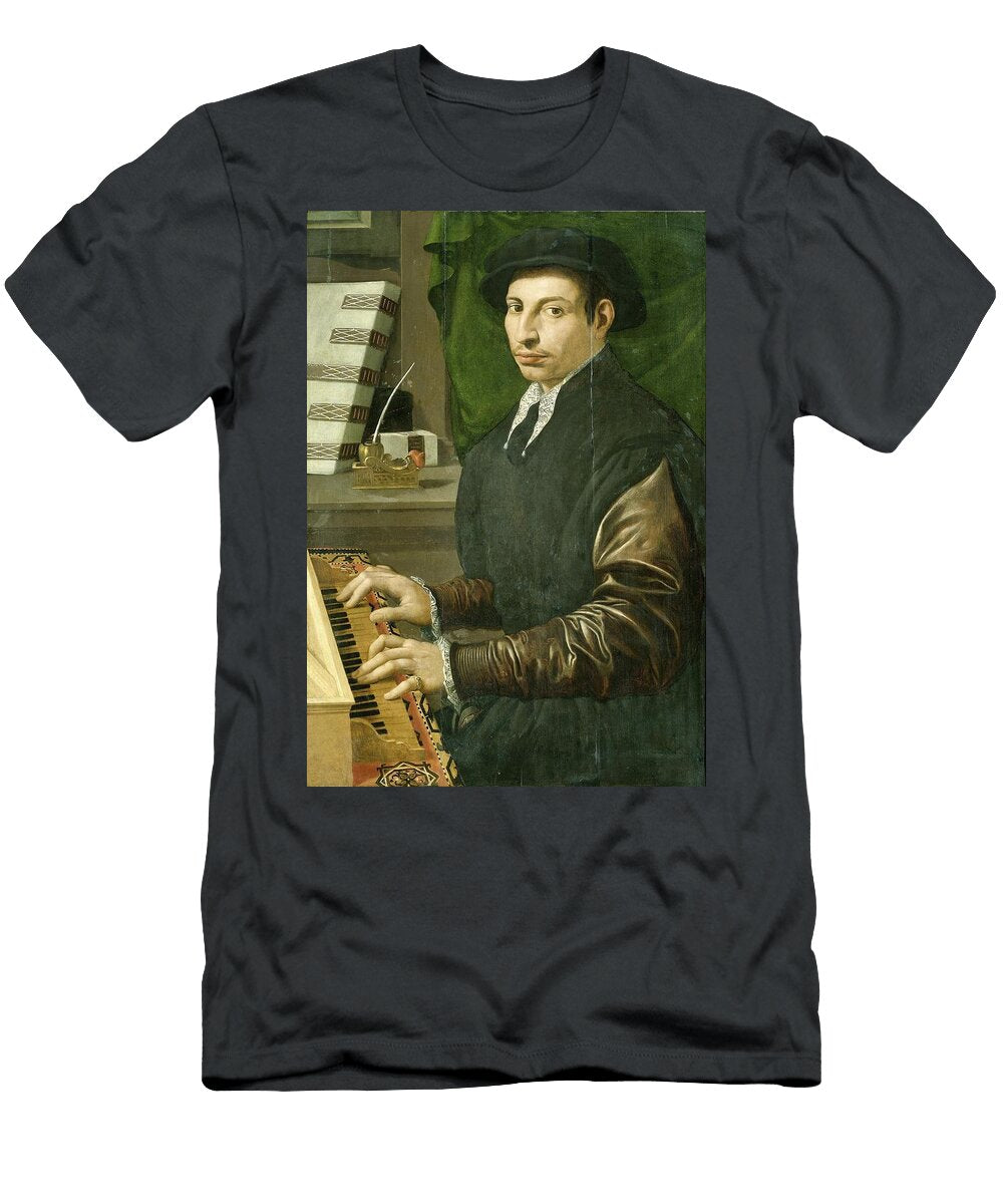 Portrait of a Man Playing a Virginal Francesco Traballesi Italian T-Shirt