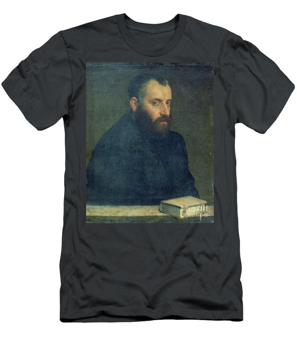 Portrait of a Man with a Book Giovanni Battista Moroni T-Shirt