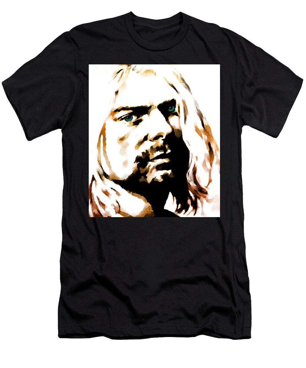 Portrait of a Music Icon Kurt Cobain James Defazio T-Shirt