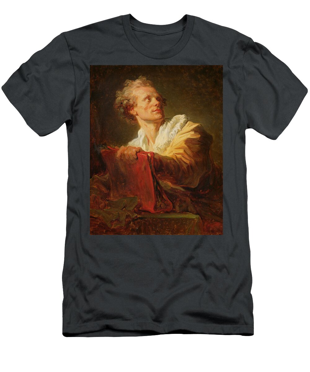Portrait of a Young Artist Presumed to Be Jacques Andre Naigeon 1738 1810 Oil on Canvas Jean Honore Fragonard T-Shirt