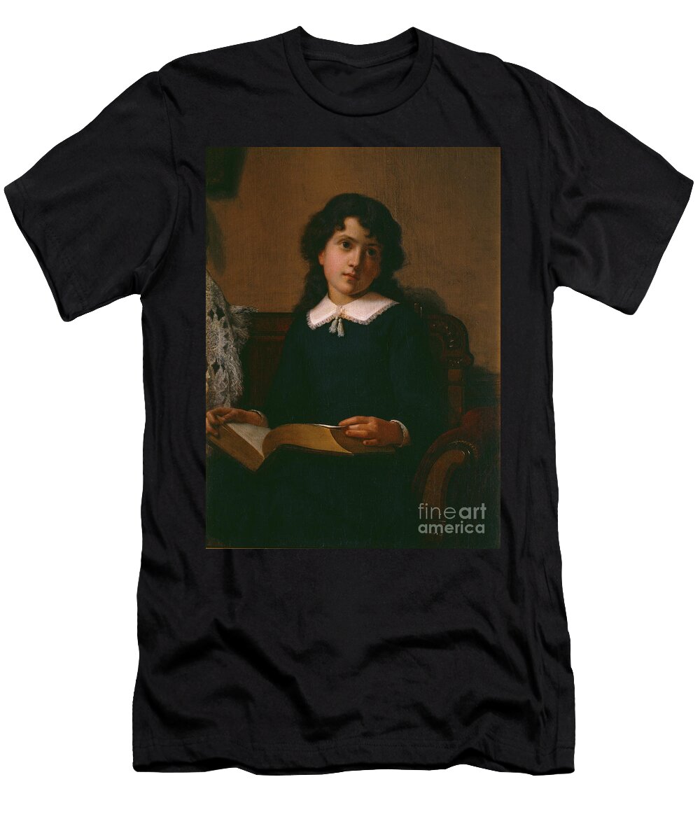 Portrait of a Young Girl Lemuel Everett Wilmarth T-Shirt