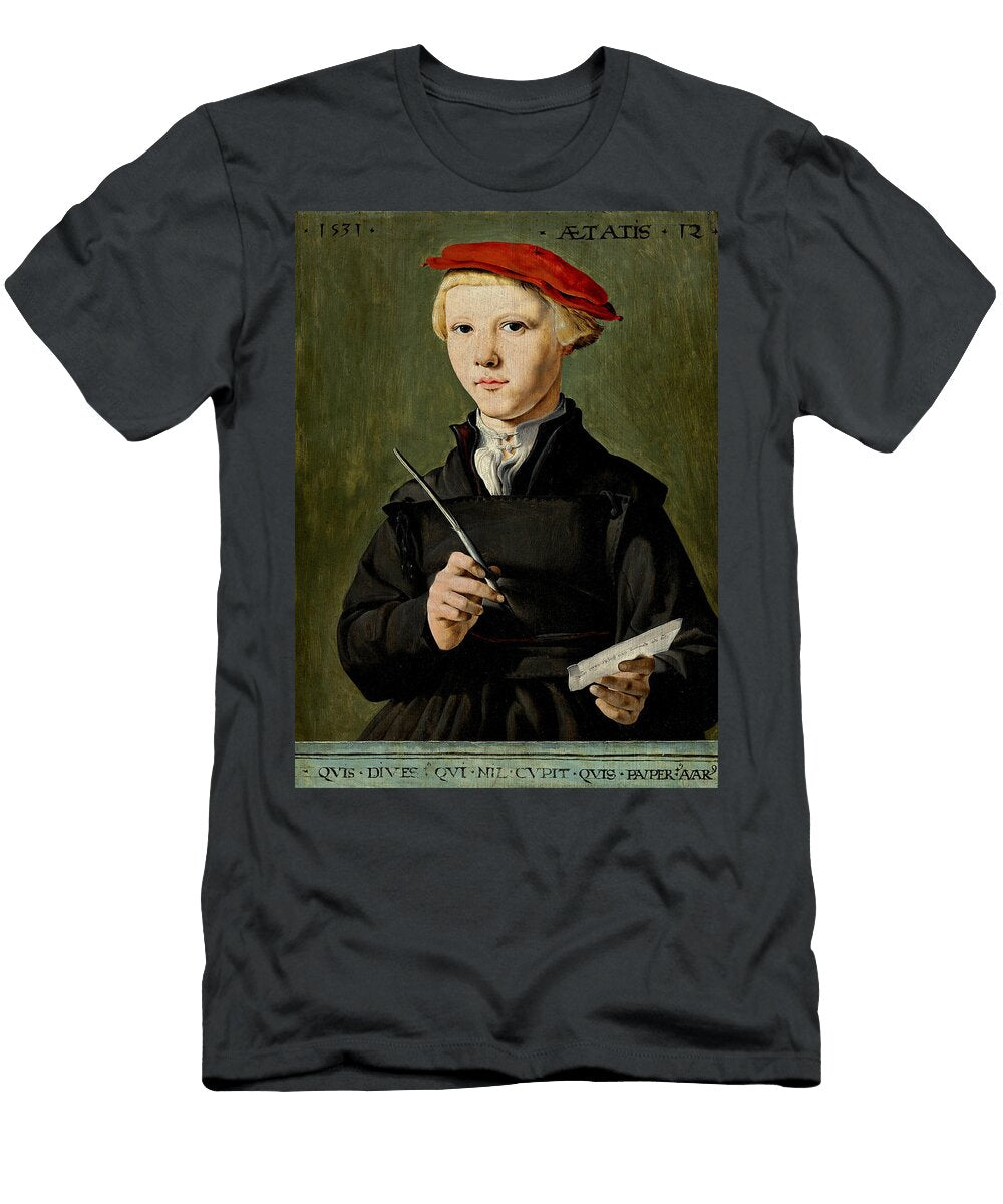 Portrait of a Young Scholar Attributed to Jan Van Scorel or Maarten Van Heemskerck T-Shirt