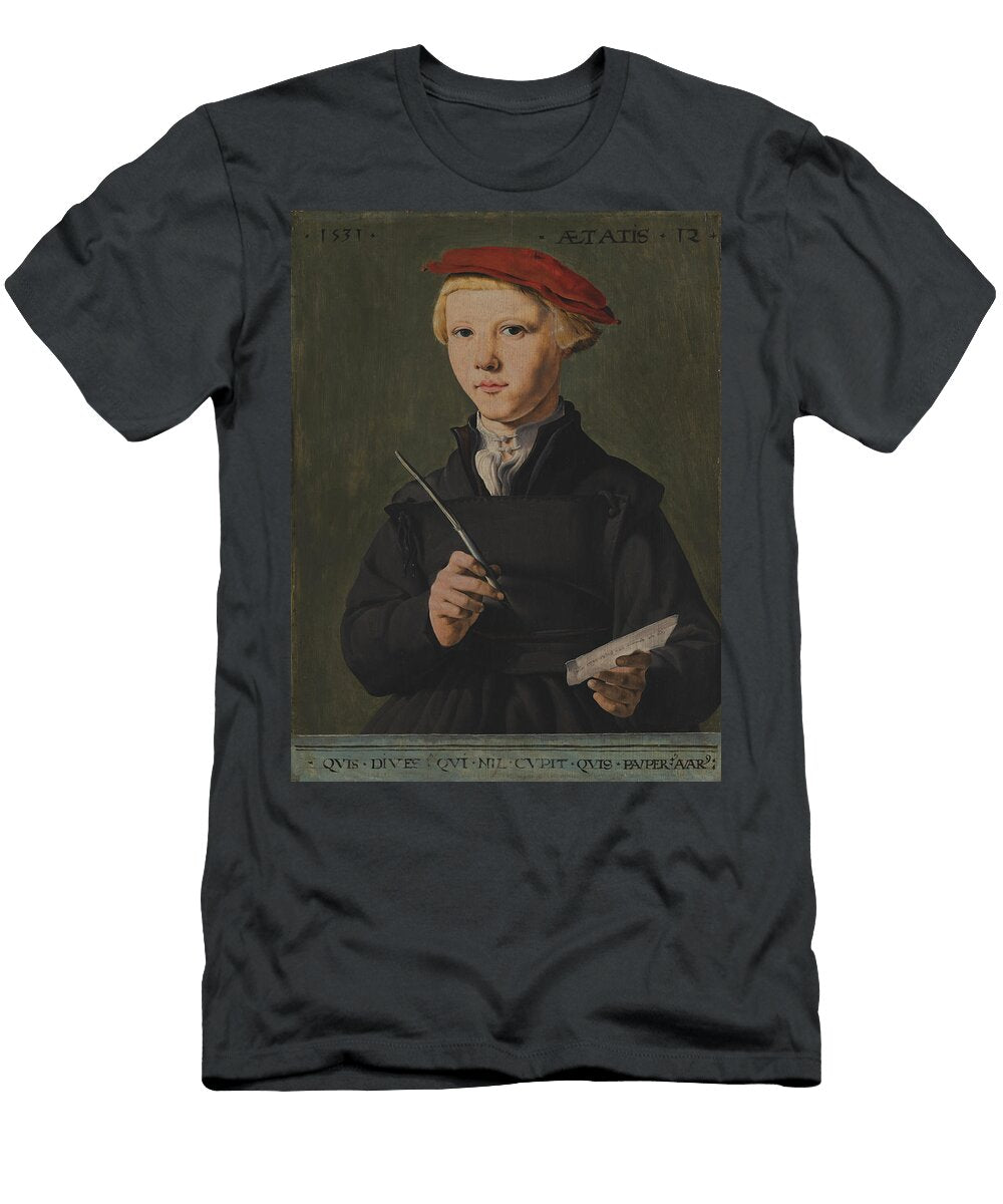 Portrait of a Young Scholar Jan Van Scorel T-Shirt
