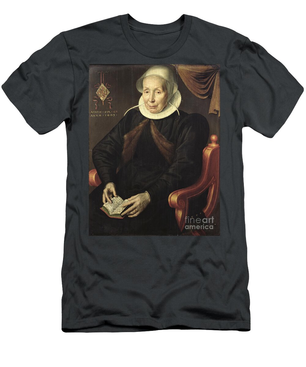 Portrait of an Elderly Woman 1603 Aert Pietersz T-Shirt