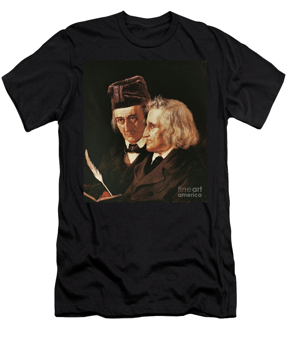 Portrait of Brothers Jacob and Wilhelm Grimm 1855 Elisabeth Maria Anna Jerichau Baumann T-Shirt