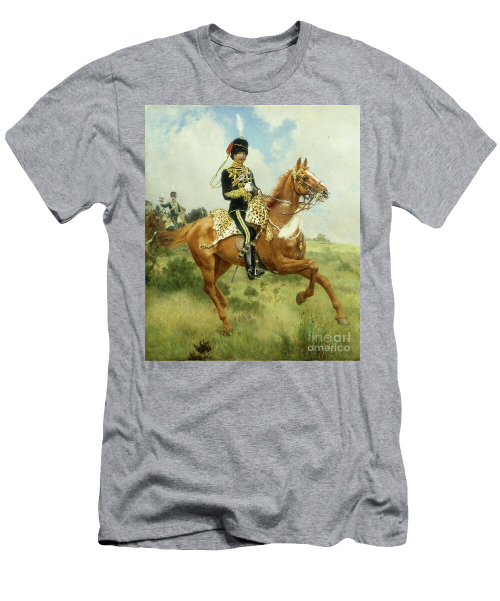 Portrait of Colonel Ag Lucas of the Suffolk Yeomanry on Horseback 1898 James Prinsep Beadle T-Shirt