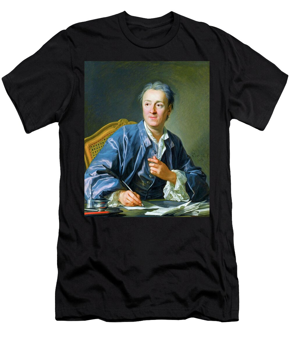 Portrait of Denis Diderot By Louis Michel Van Loo 1767 Louis Michel Van Loo T-Shirt