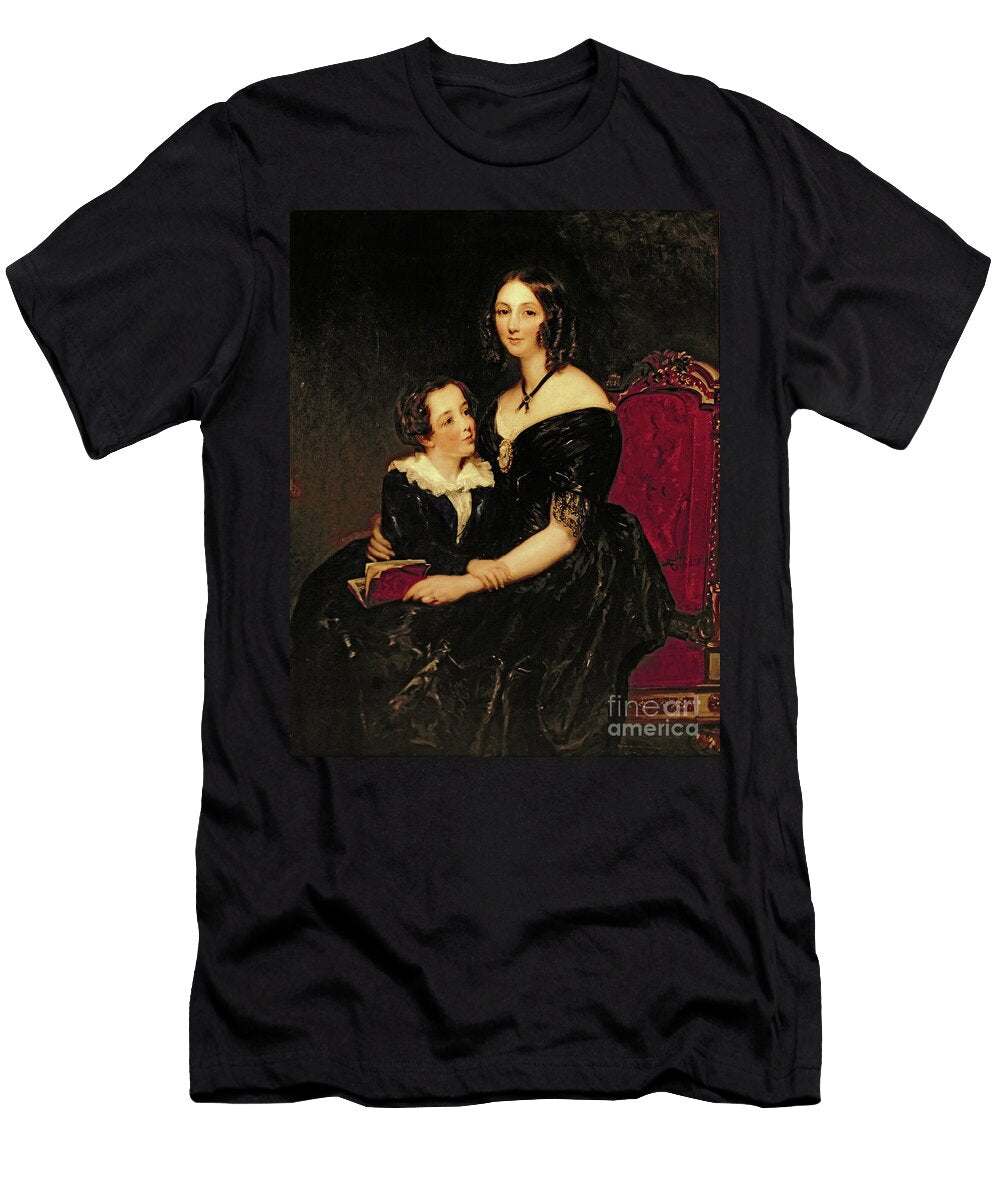 Portrait of Eliza Boardman and Her Son Robert 1848 Margaret Sarah Carpenter T-Shirt