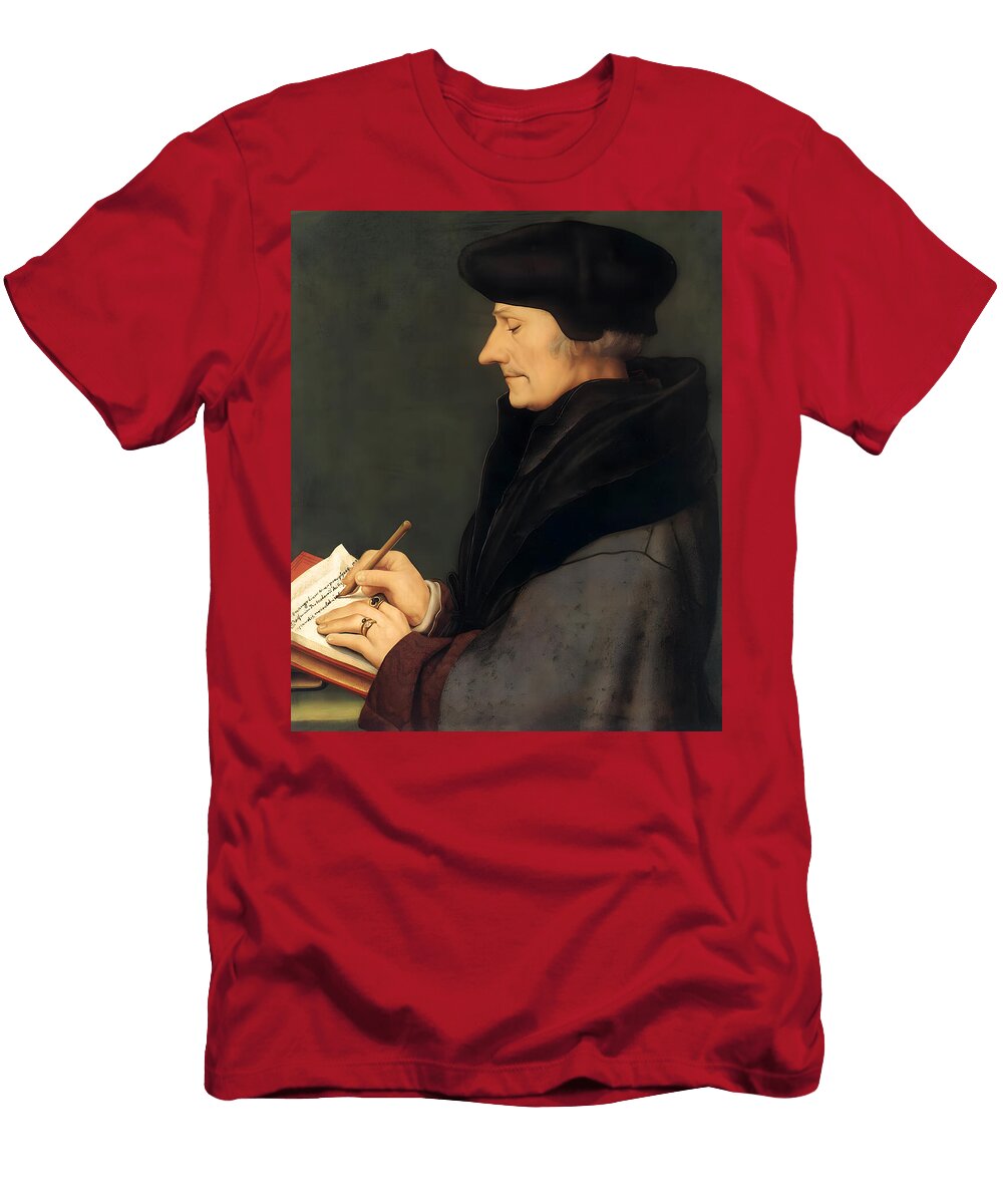 Portrait of Erasmus By Hans Holbein Mango Art T-Shirt