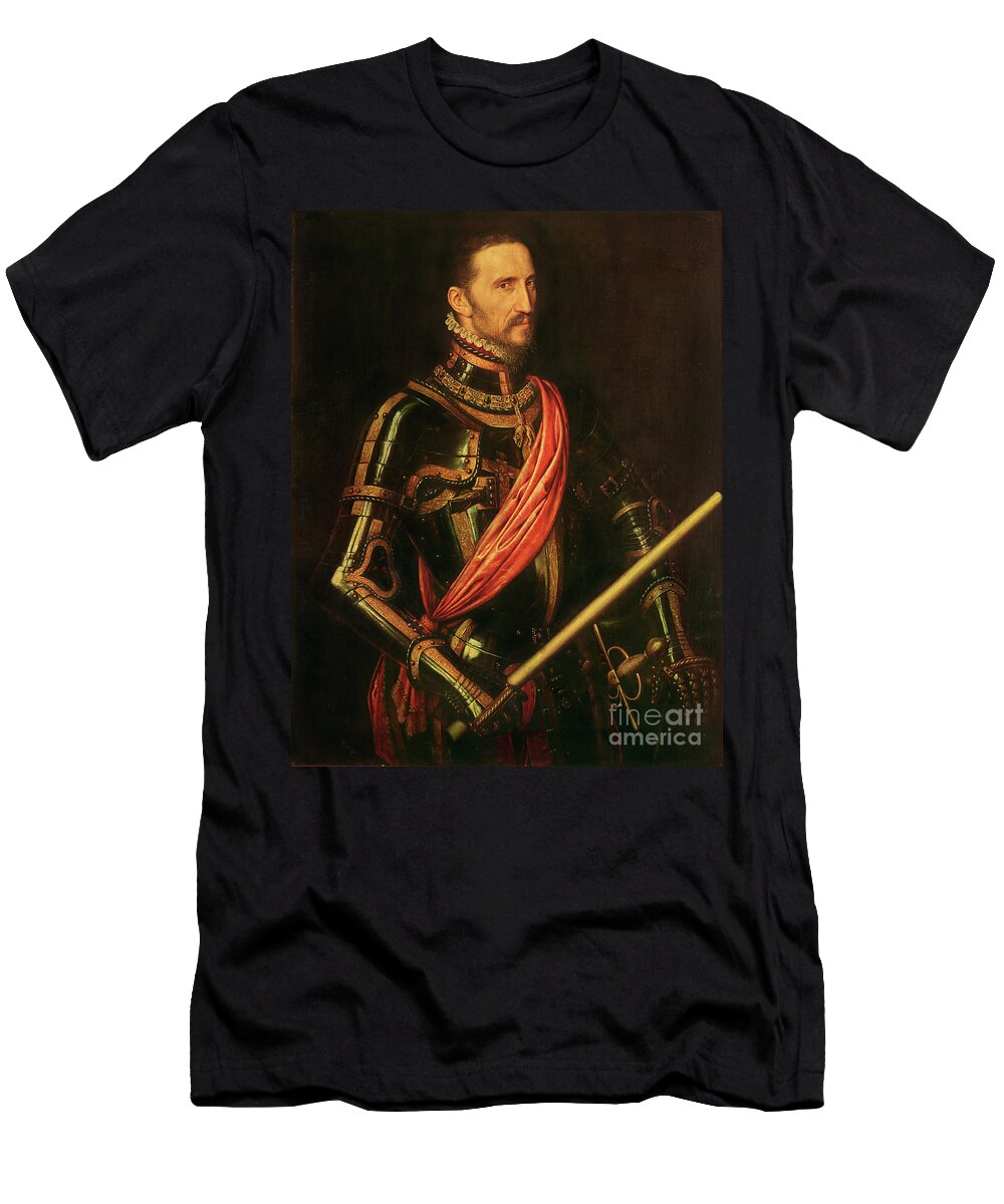 Portrait of Fernando Lvarez De Toledo 3rd Duke of Alba Anthonis Van Dashorst Mor T-Shirt