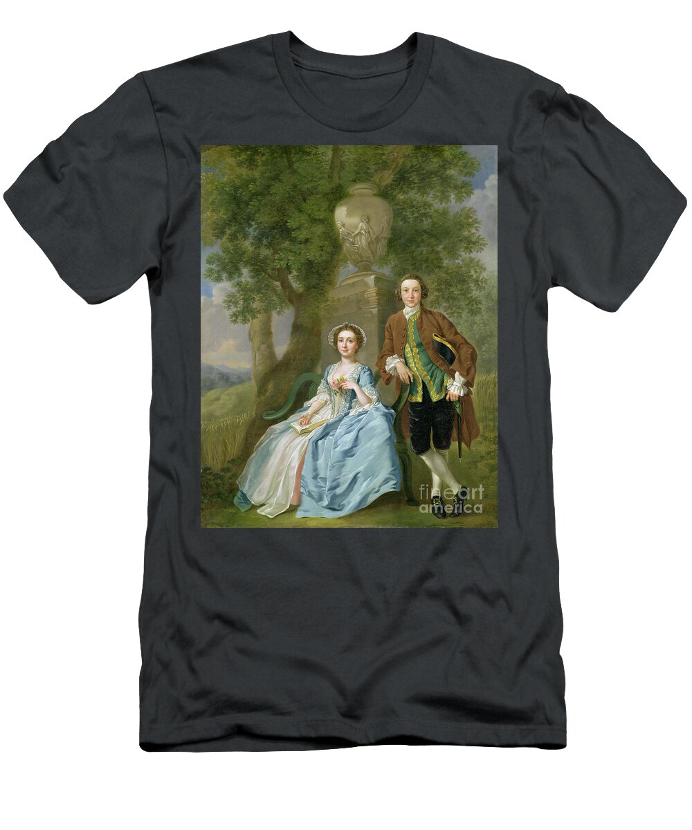 Portrait of George and Margaret Rogers C1748 50 Francis Hayman T-Shirt