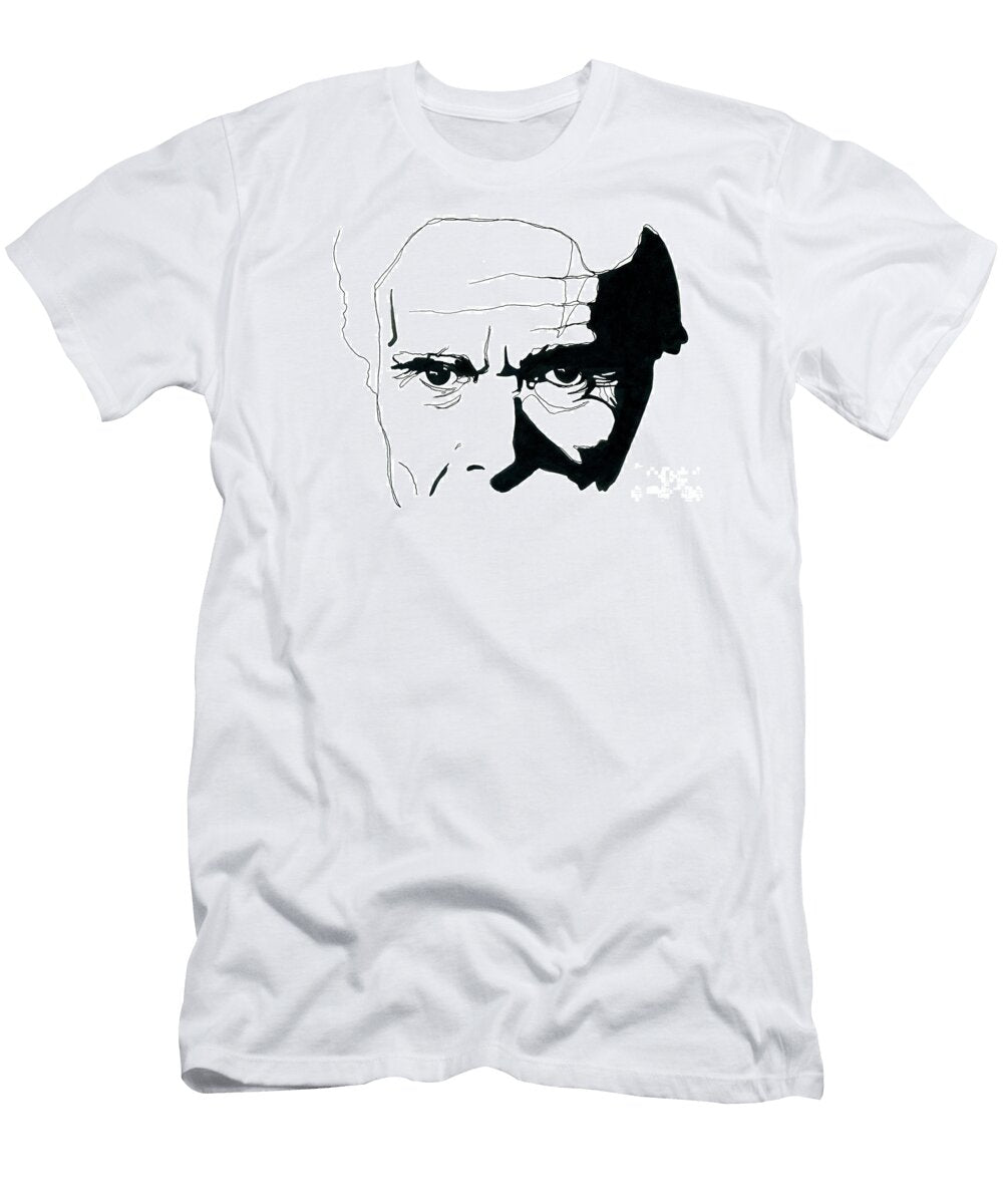 Portrait of Italian Writer and Director Pier Paolo Pasolini Alessandro Lonati T-Shirt