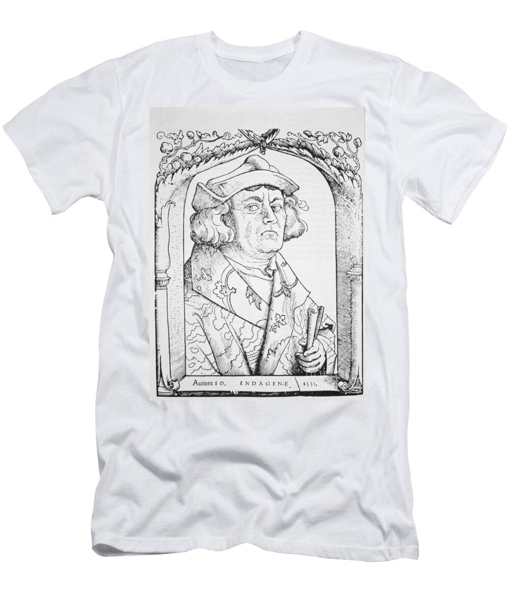 Portrait of John of Indagine After Hans Baldung Grien From Chiromantia By Ioannes Ab Indagine Strasburg 1531 Illustrated in History of Magic German School T-Shirt