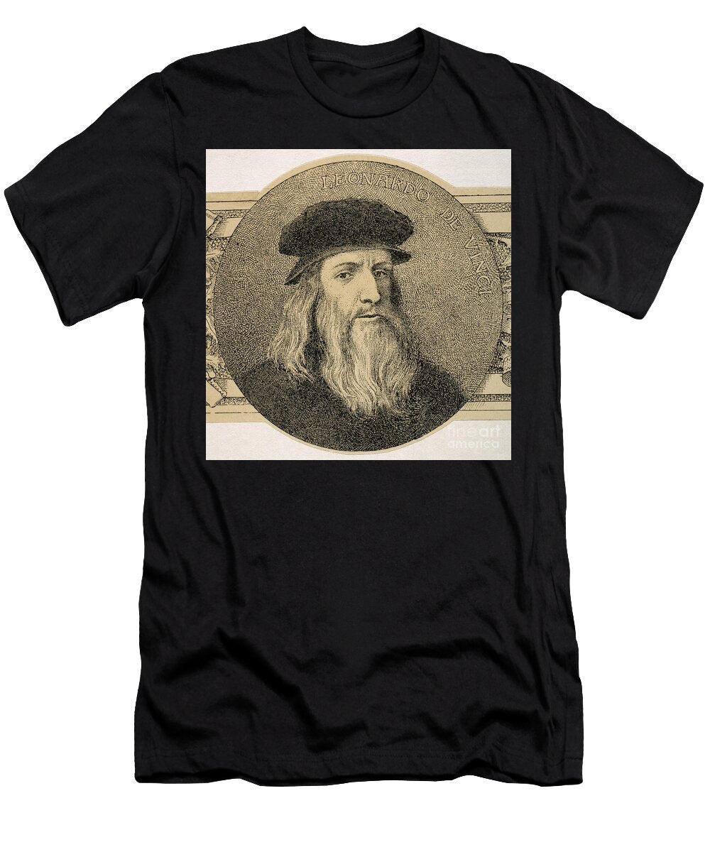 Portrait of Leonardo Da Vinci By J Dieguez From LA Ilustracion Artistica 1896 Unknown Artist T-Shirt