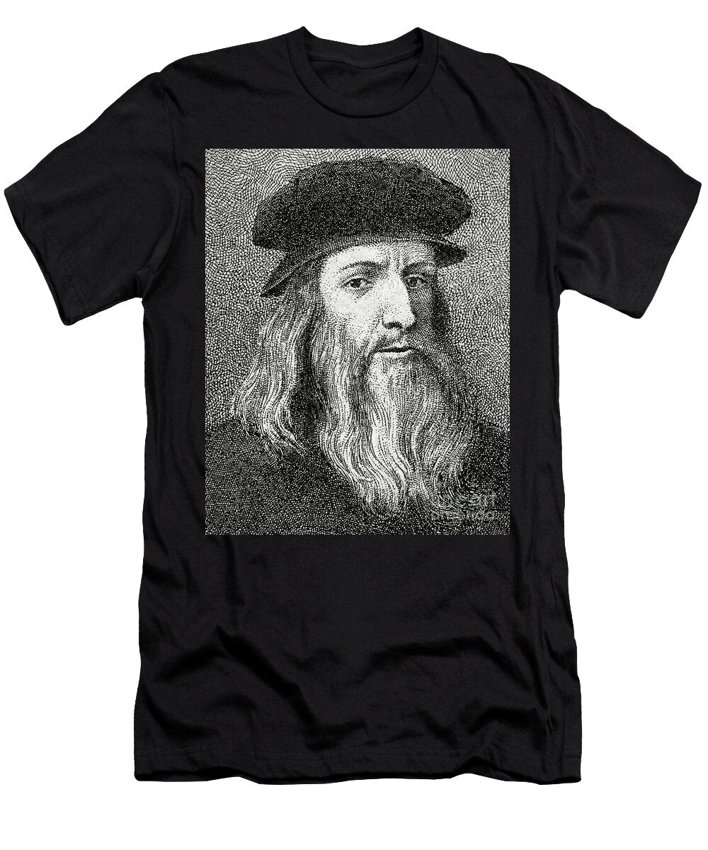 Portrait of Leonardo Da Vinci By J Dieguez Unknown Artist T-Shirt