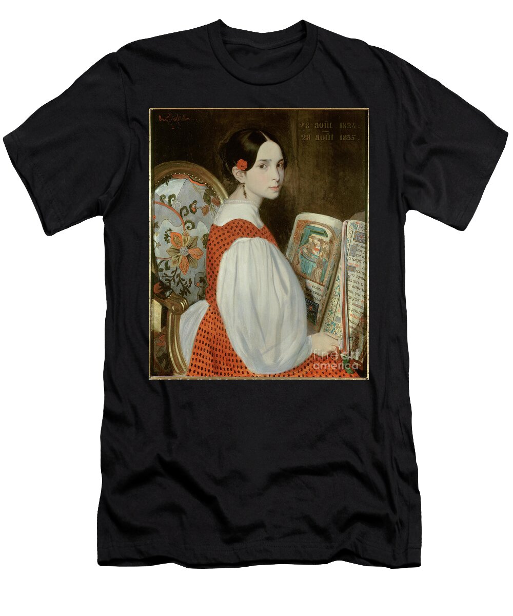 Portrait of Leopoldine Hugo 1824 1843 in the Book of Heures on 28 08 1835 Auguste De Chatillon T-Shirt