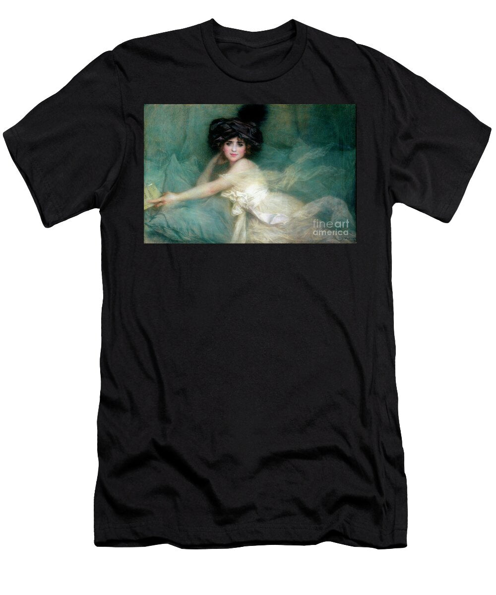 Portrait of Mademoiselle Carlier or the Lady in the Turban 1910 Pastel on Paper Lucien Levy Dhurmer T-Shirt