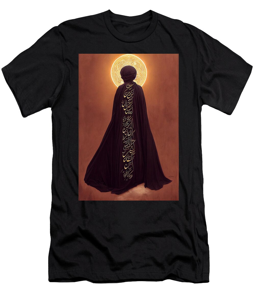 Portrait of Muslim Scholar Heavenly Divine Mystical a By Asar Studios Celestial Images T-Shirt
