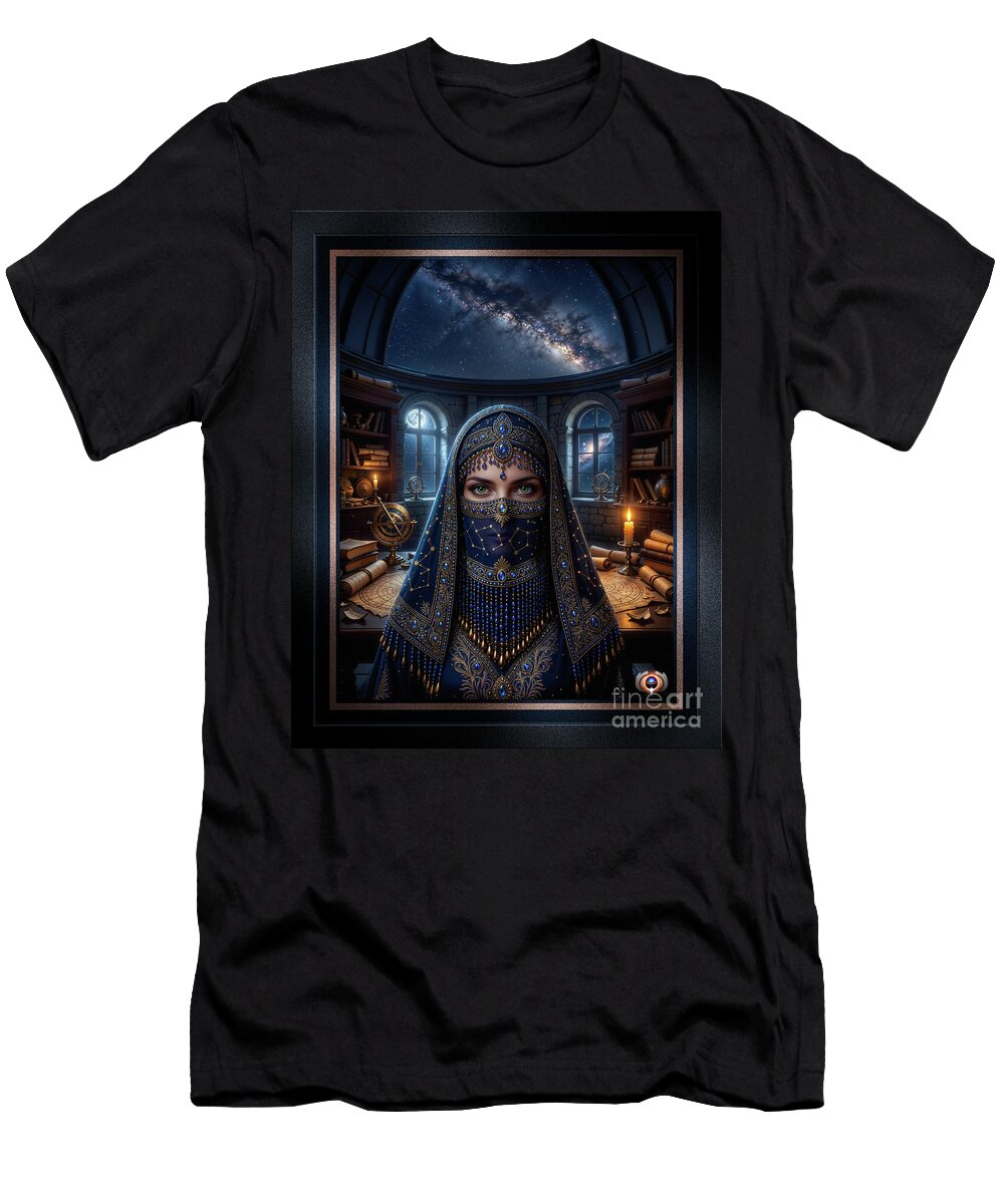 Portrait of Mystic Guardian Zaria Varrus Celestial Scholar Alluring Ai Concept Art By Xzendor7 Xzendor7 T-Shirt