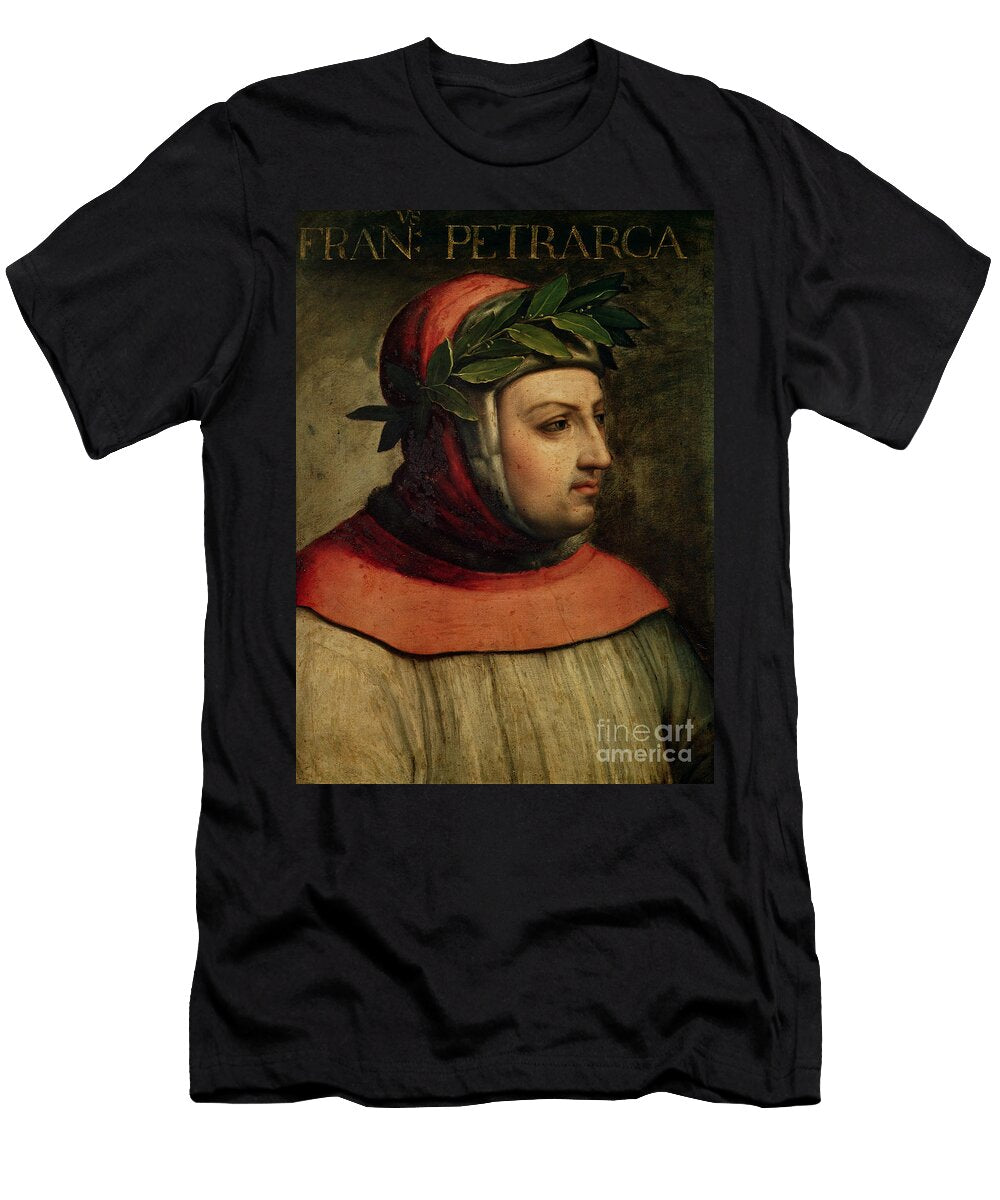 Portrait of Petrarch Francesco Petrarca Italian School T-Shirt