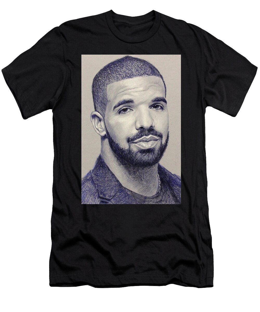 Portrait of Recognizable Celebrity Drake Drawing Rapper Hollie Love T-Shirt