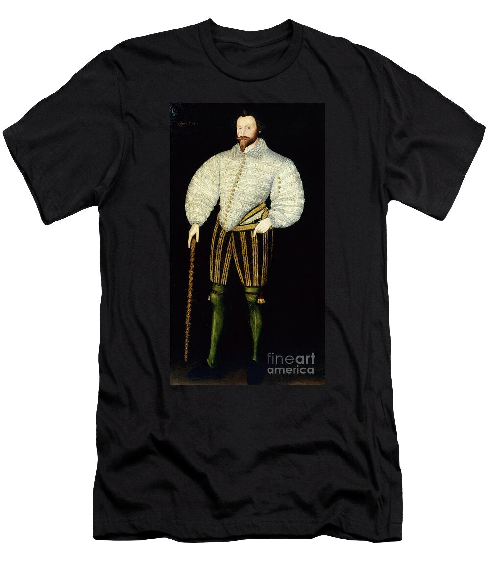 Portrait of Sir Francis Drake 1594 William Larkin T-Shirt