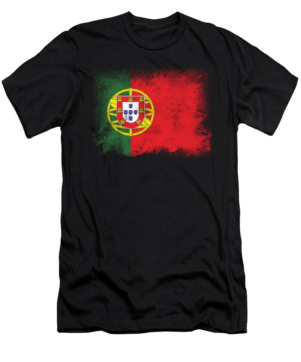 Portugal Flag Psychoshadow Art T-Shirt