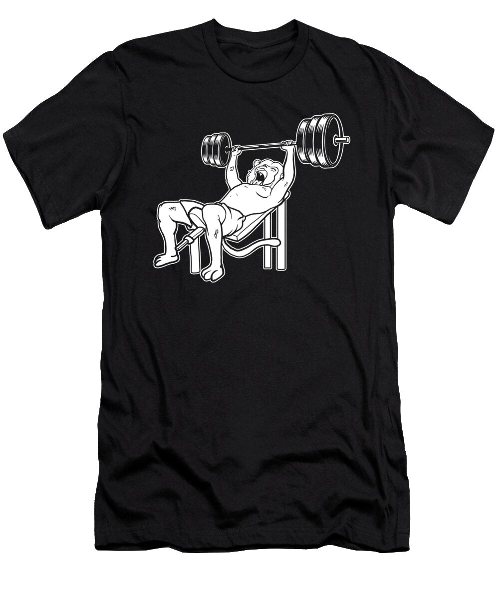 Powerlifter Tiger Workout Fitness Gym Powerlifting Crazy Squirrel T-Shirt
