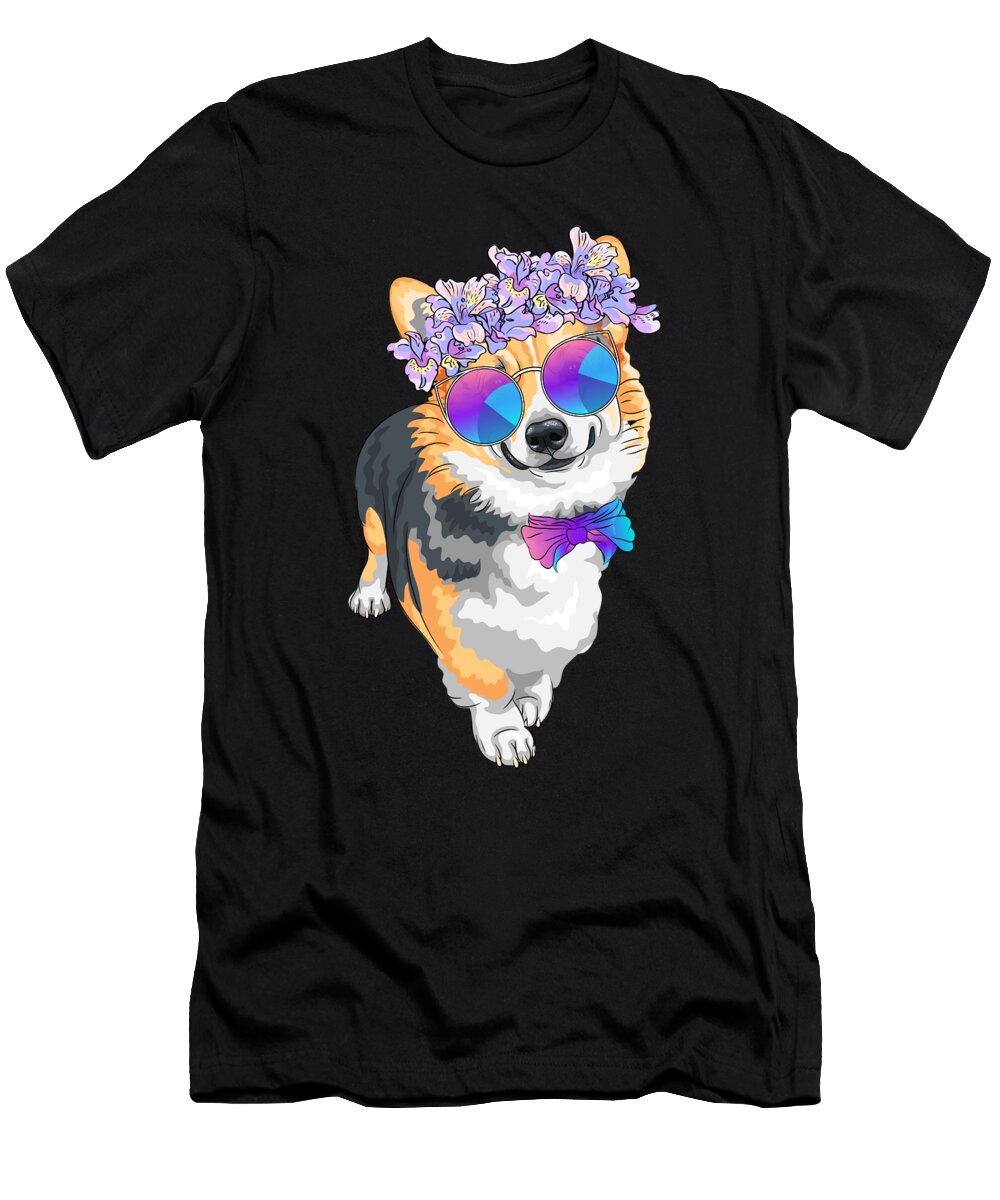 Pretty Pembroke Welsh Corgi Flower Dog Owner Pet Gift Thomas Larch T-Shirt