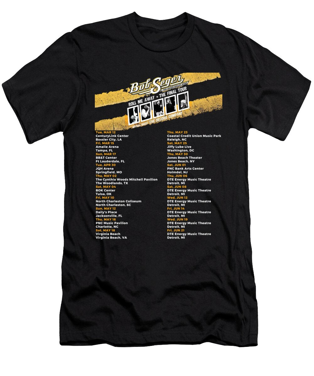 Print Wall Dates Bob Seger Roll Me Away the Final Show Lestari Tedjo T-Shirt