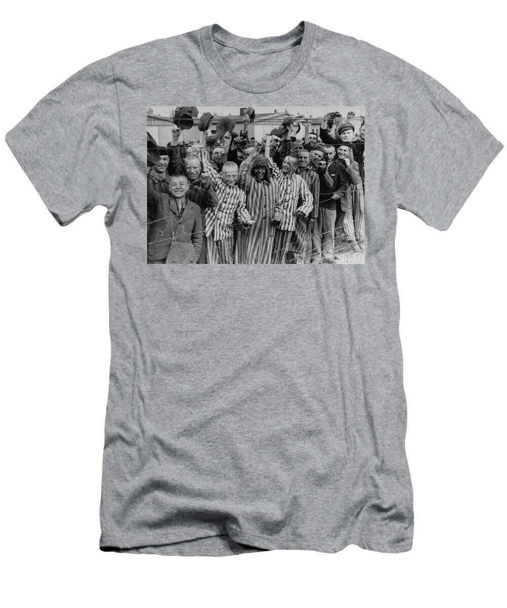 Prisoners Liberation of Dachau Linda Howes Vintage T-Shirt