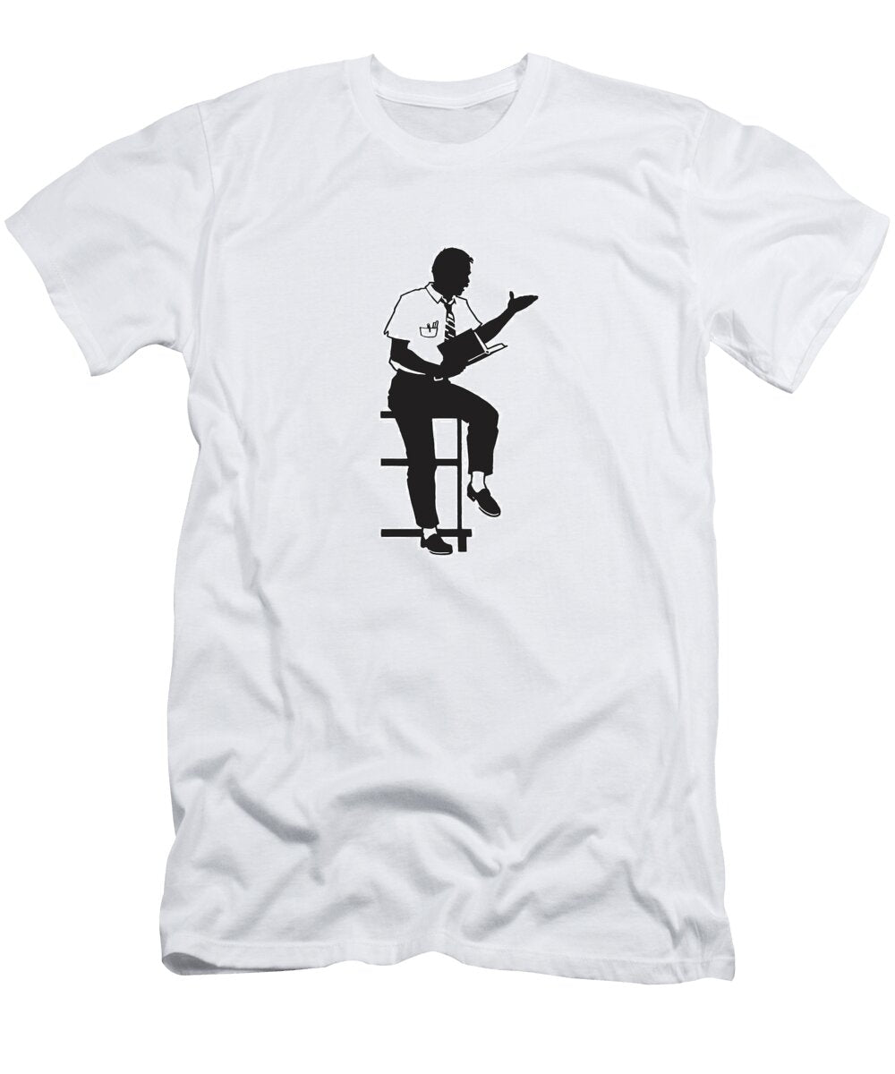 Professor Reading From a Book Csa Images T-Shirt