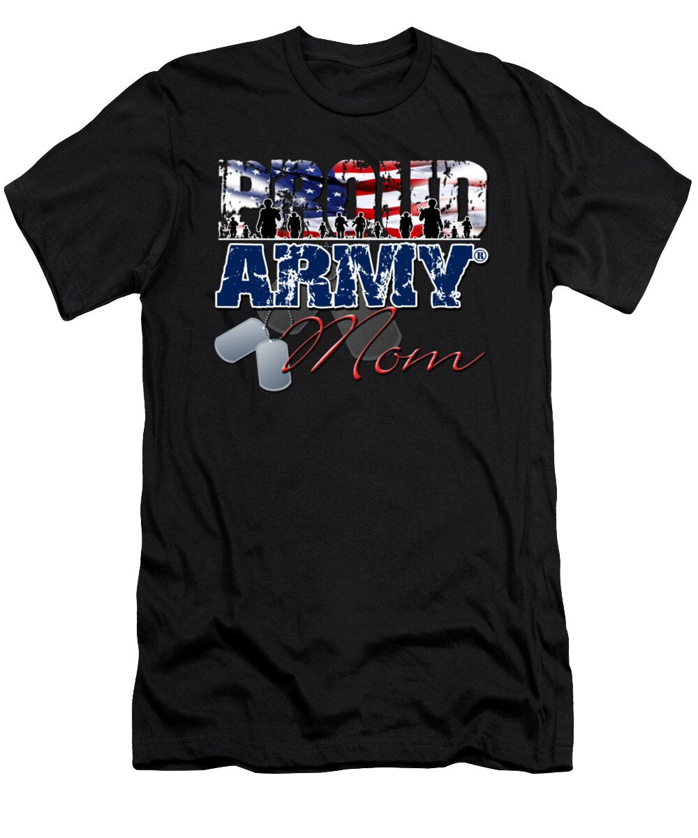 Proud Army Mom American Flag Tinh Tran Le Thanh T-Shirt