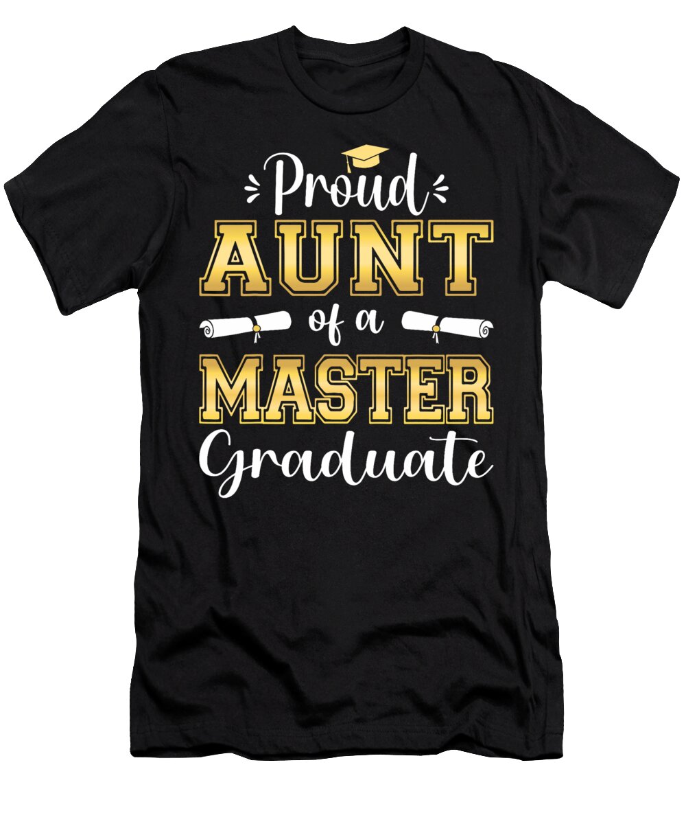 Proud Aunt of 2023 Class Master Graduate Family Graduation Thepassionshop T-Shirt