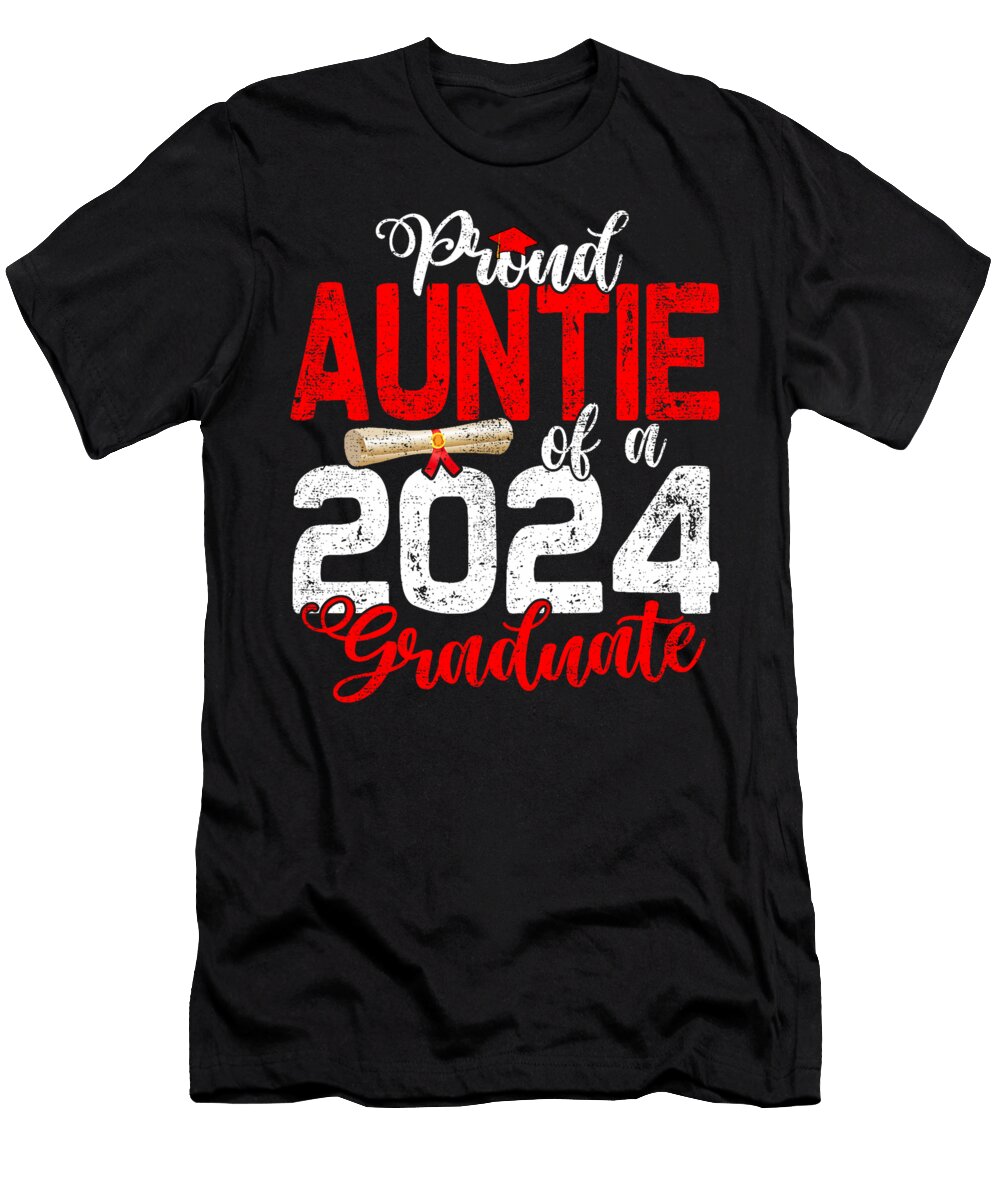 Proud Auntie of a Class of 2024 Graduate Senior Graduation Thepassionshop T-Shirt