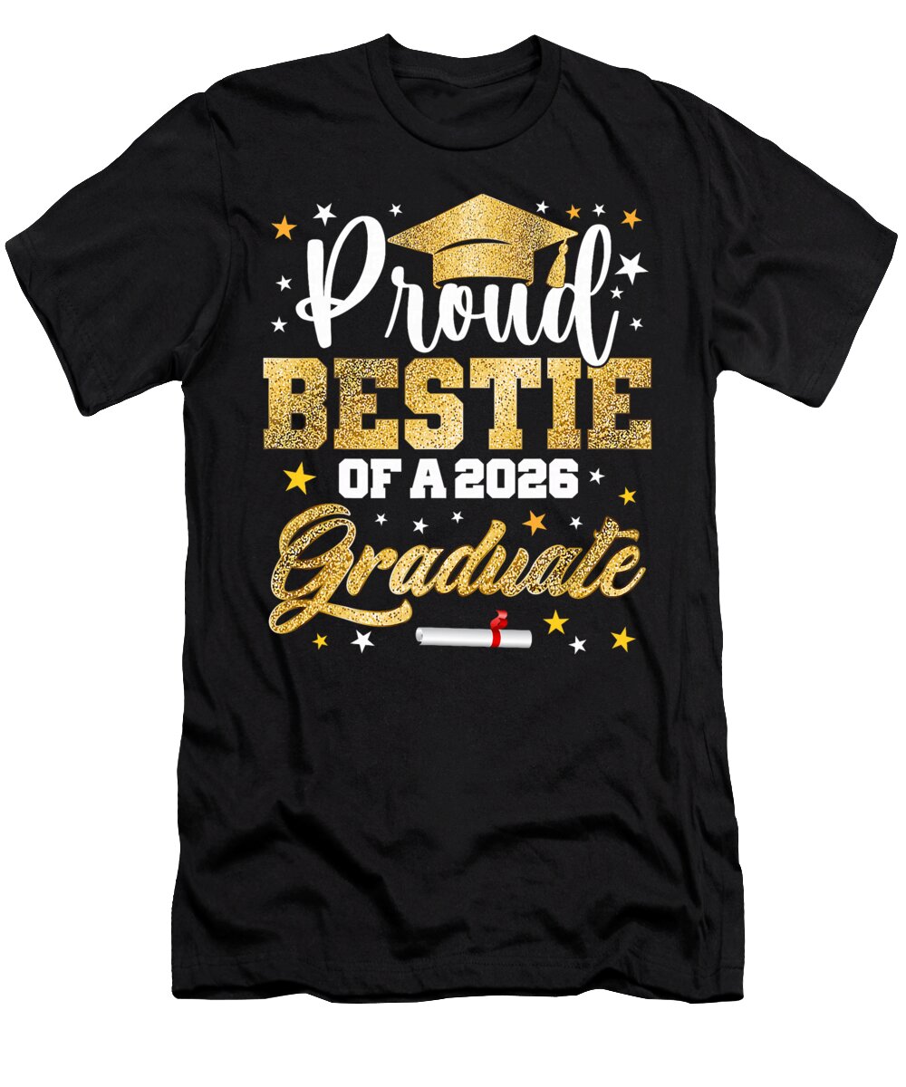 Proud Bestie of 2026 Graduate Awesome Family Coami Tacti T-Shirt