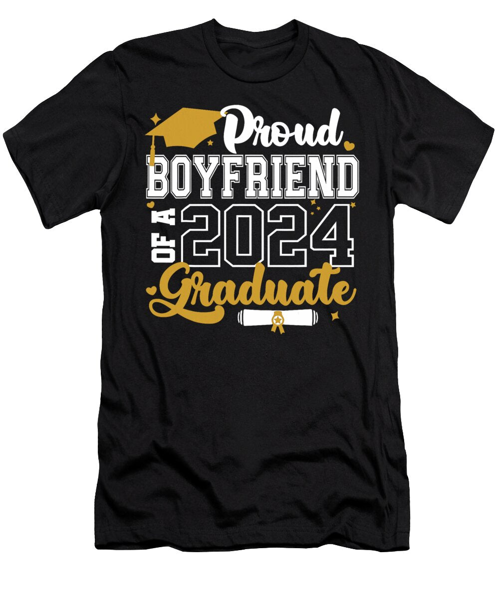 Proud Boyfriend of a 2024 Graduate Senior 2024 Class of 2024 Thepassionshop T-Shirt