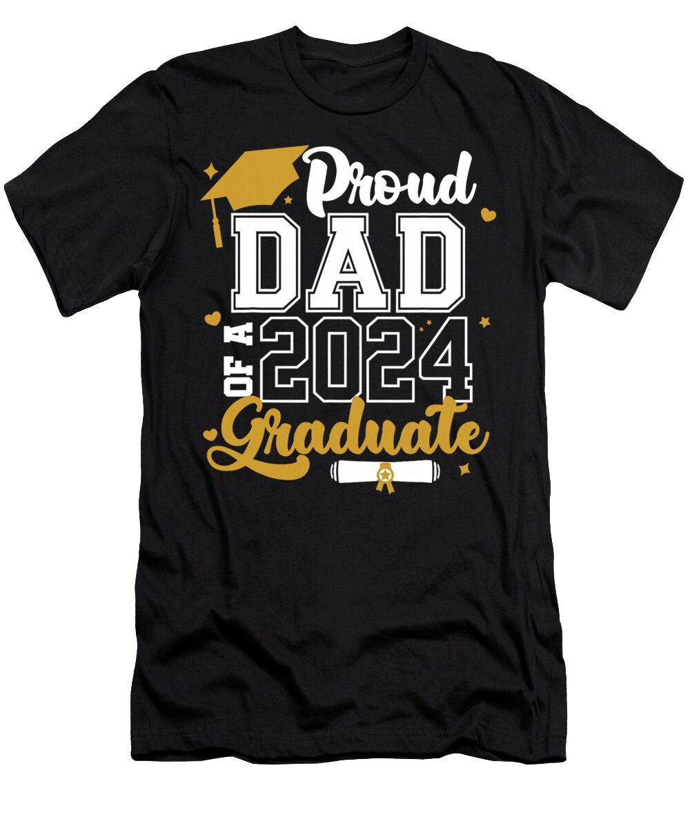 Proud Dad of a 2024 Graduate Senior 2024 Class of 2024 Grad Thepassionshop T-Shirt