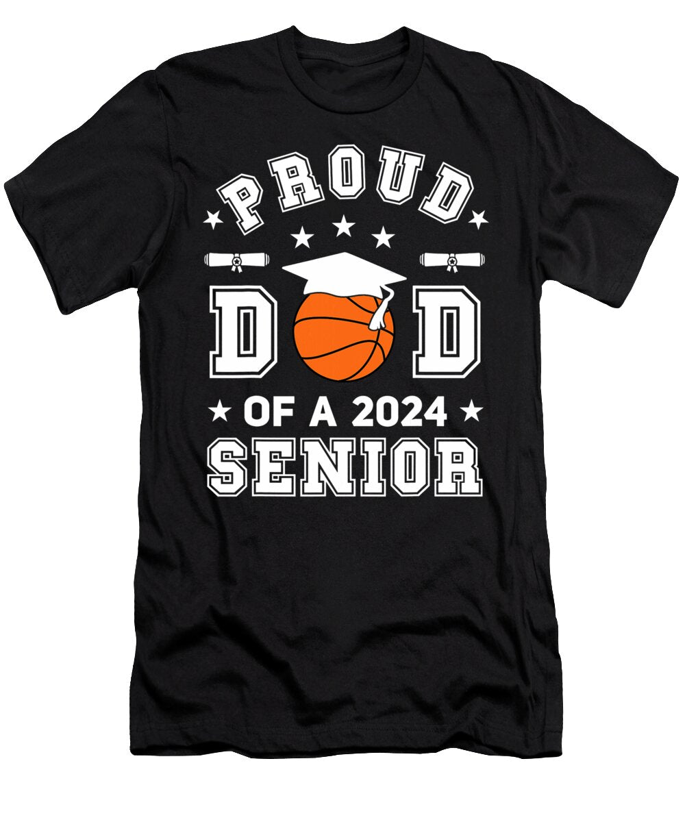 Proud Dad of a 2024 Senior Highschool Basketball Player Thepassionshop T-Shirt