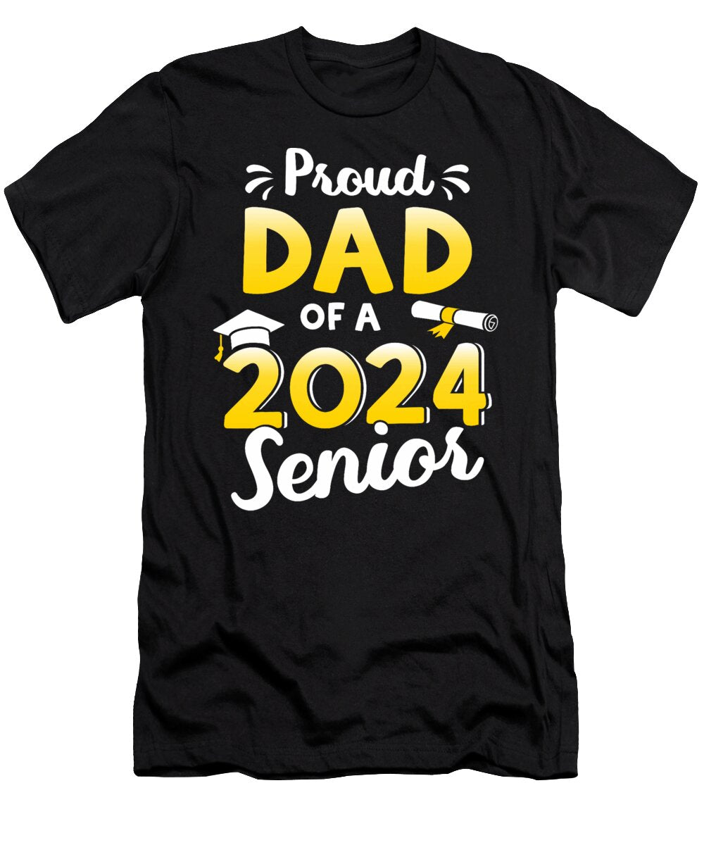Proud Dad of a Graduation Class of 2024 Senior Graduate Thepassionshop T-Shirt