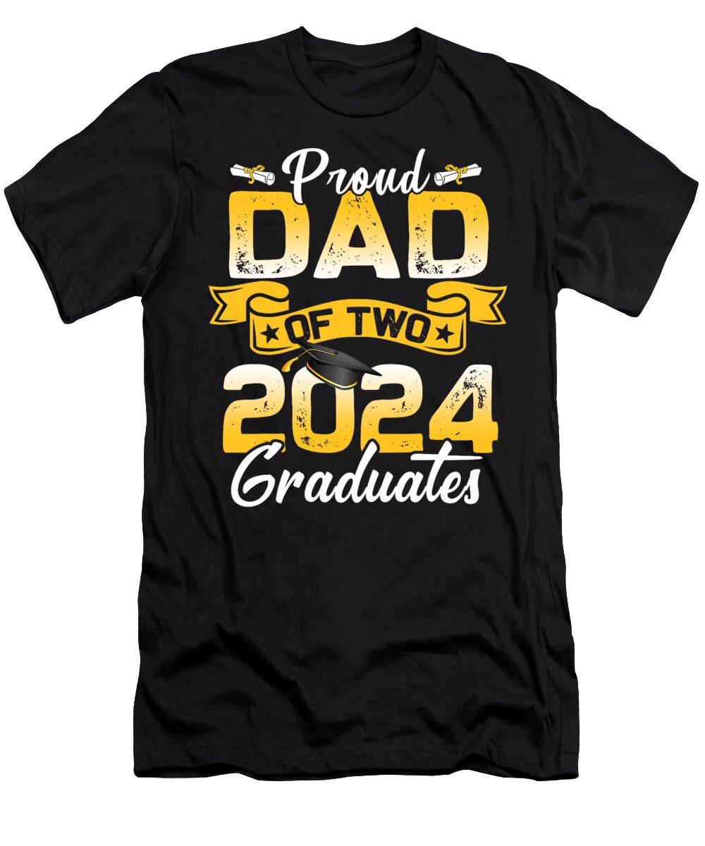 Proud Dad of Two 2024 Graduates Class of 24 Senior Thepassionshop T-Shirt